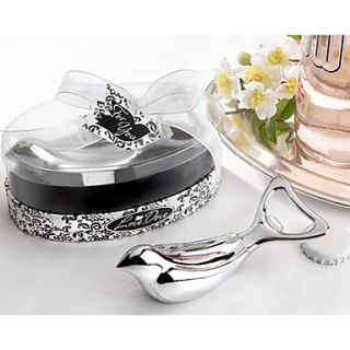 Amasra The Love Dove Silver Chrome Bottle Opener in Elegant Oval Showcase GiftBox