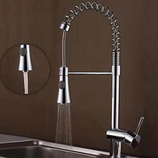 Contemporary Brass One Hole Single Handle Spring Kitchen Faucet
