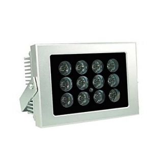 Surveillance 24W 850nm 12 IR LED Array Illuminator Light LSZ 180P Silver