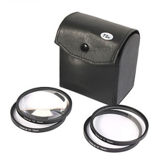 72mm Macro Filter Set with PU Leather Bag (1, 2, 3, 4)
