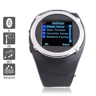 Sports Style   1.5 Inch Watch Cell Phone Watch (FM,  MP4 Player, Waterproof)
