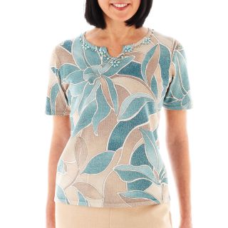 Alfred Dunner When in Rome Abstract Floral Print Sweater, Womens