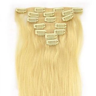 15 Inch 7Pcs 70g Clip in Remy Human Human Hair Extension Straight Multiple Colors Available