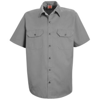 Red Kap ST62 Utility Uniform Shirt Big and Tall, Black, Mens