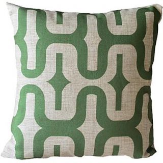 Large Green Spiral Stripes Decorative Pillow Cover