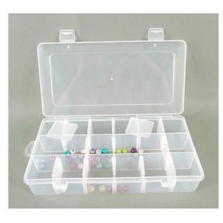 Plastic 18 Compartments Transparent Storage Case