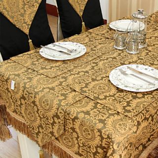 Yarn Dye Golden Floral Table Cloth