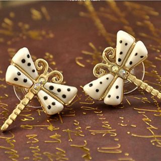 MISS U Womens Vintage Dragonfly Shape Ear Stud