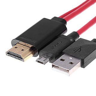2M 6Ft 1080P Micro USB MHL to HDMI Cable adapter HDTV