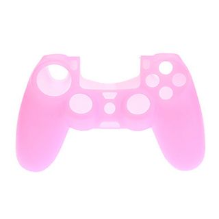 Silicone Skin Case and Thumb Stick Grips for PS4 Controller (Pink)