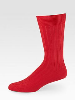 Marcoliani Cotton Blend Dress Socks   Red