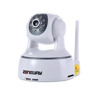 ZONEWAY Indoor 720P ONVIF IP Camera with WIFI, Plug and Play, SD Card Slot and 8pcs LED Night Vision