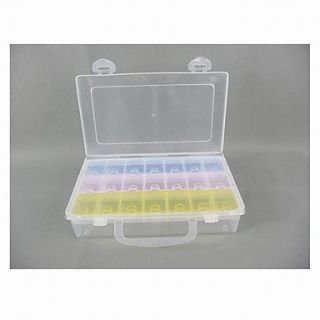 Plastic 21 Compartments Transparent Storage Case