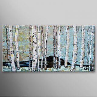 Hand Painted Oil Painting Landscape Abstract Forest with Stretched Frame Ready to Hang