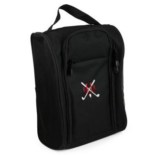 Personalized Golf Shoe Bag, Black, Mens