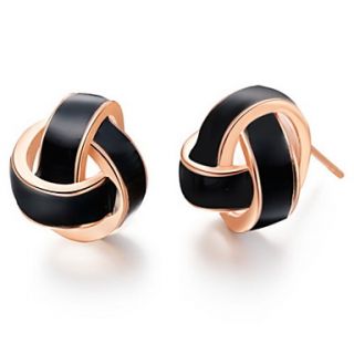 Classic Gold Or Silver Plated Flower Shape Black Womens Earrings(More Colors)