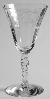 Fostoria Spartan Clear Wine Glass   Stem #5097,Etch#80, Clear
