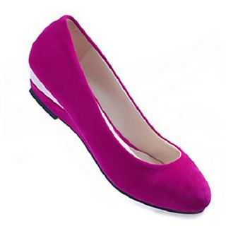 Hushan Womens Stylish Solid Color Flat Shoes(Fuchsia)