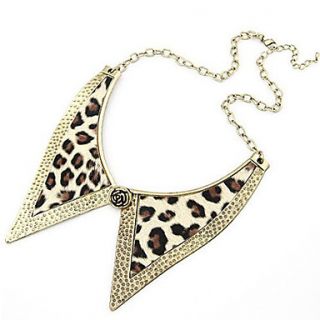 Womens Leopard Fake Collar Necklace