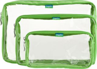 Womens baggallini Clear Trio Baggs   Lime Polyester Cosmetic Travel Bags