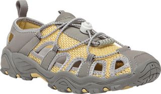 Womens Propet Discovery   Grey/Pale Yellow Casual Shoes