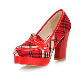 Fabric Womens Chunky Heel Platform Pumps/Heels Shoes(More Colors)