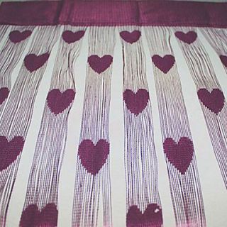 Modern Curtain Line with Fancy Hearts   Three Colors Available (39W × 78L)