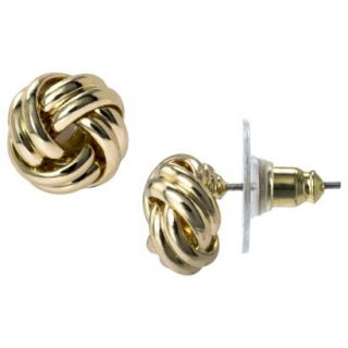 Lonna & Lilly Knot Button Earrings   Gold