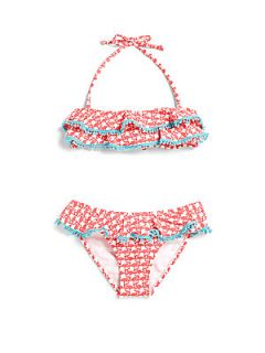 Onda De Mar Swim Toddlers & Little Girls Ruffled Flamingo Bikini  