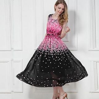Womens The Cherry Blossom Vest Dress Chiffon Dress