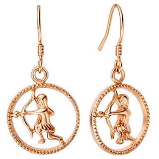 Fashion Silver And Gold Plated With Sagittarius Drop Womens Earring(More Colors)