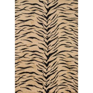 Faux Fur Tiger Print Animal Rug (2 X 3)