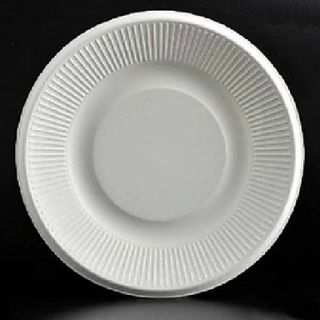 Disposable Plates White 7 inch Plastic Plate 100pcs per Pack, Dia 18cm