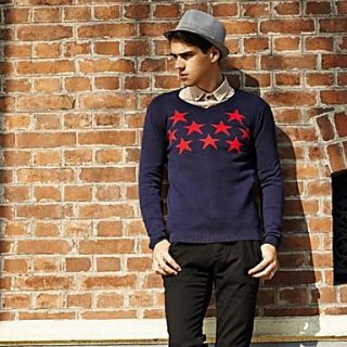 Mens Star Printed V neck Sweater