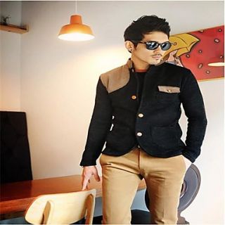 Mens Joint Collar Knitting Fashion Luxury of Button Leisure Suit Long Sleeve Mens Top
