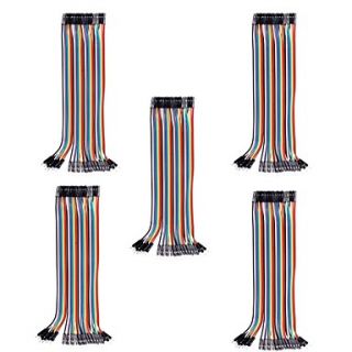 20cm Male to Female DuPont Breadboard Jumper Wires for Arduino (40Pcs/Pack) (5Packs)