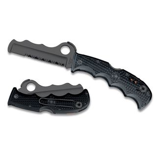 Spyderco Assist With Carbide Tip Black Frn Comboedge Knife (blackBlade materials VG 10Handle materials FRNBlade length 3.687 inchesHandle length 4.812 inchesSerrated cutting edge is with the last inch at the tip left PlainEdgedCobra Hood prepositions 