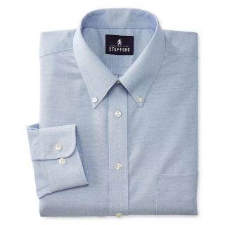Stafford Wrinkle Free Oxford Dress Shirt, Blue, Mens