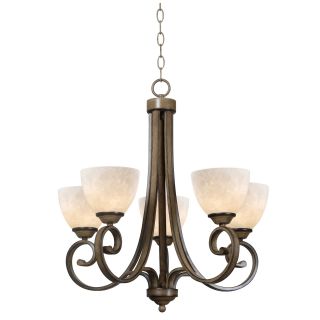 Reims 5 light Aruba Teak Chandelier