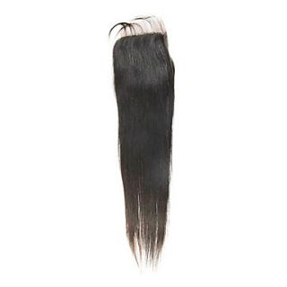 10 Brazilian Hair Silky Straight Lace Top Closure(55) Natural Color