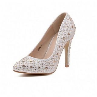 Leather Women`s Stiletto Heel Pointed Toe Pumps/Heels with Rhinestone Shoes (More Colors)