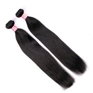 18 20Inch Great 5A Brazilian Virgin Human Hair Nature Black Color Straight Hair Extensions