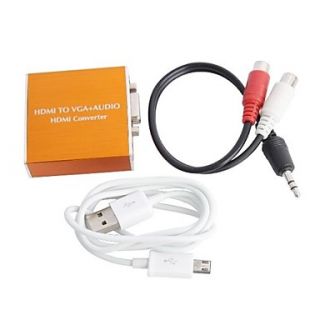 HDMI to VGA Optical MHL to VGA SPDIF Audio Converter for Home Theater (Support 5.1 channel 1080P)