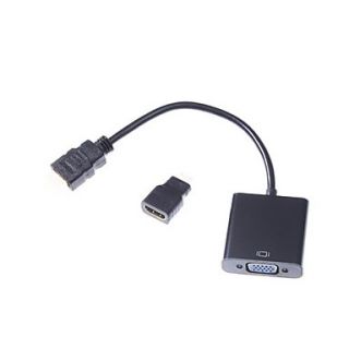 1080P HDMI Male to VGA Female Adapter Cable Mini HDMI Male to HDMI Female Adapter