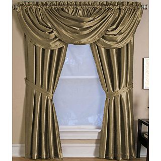 Versailles Rod Pocket Curtain Panel, Gold