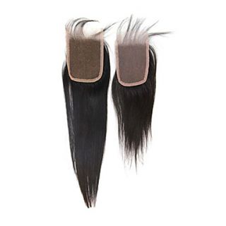 10 Brazilian Hair Silky Straight Lace Top Closure(3.54) Natural Color