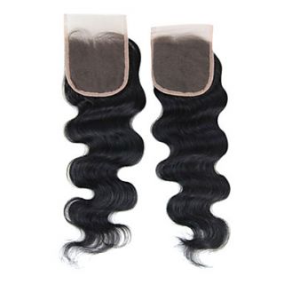 16 Brazilian Hair Silky Body Wave Lace Top Closure(55) Natural Color