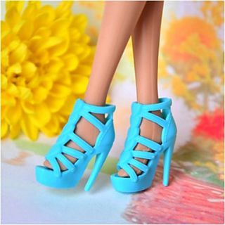 Barbie Doll Classic Style Blue PVC High heeled Sandal