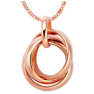 Fashion Round Shape Alloy Womens Necklace(1 Pc)(Gold,Silver)