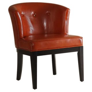 Armen Living Ovation Leather  Chair LC3116CLBCRE Color Burnt Sienna